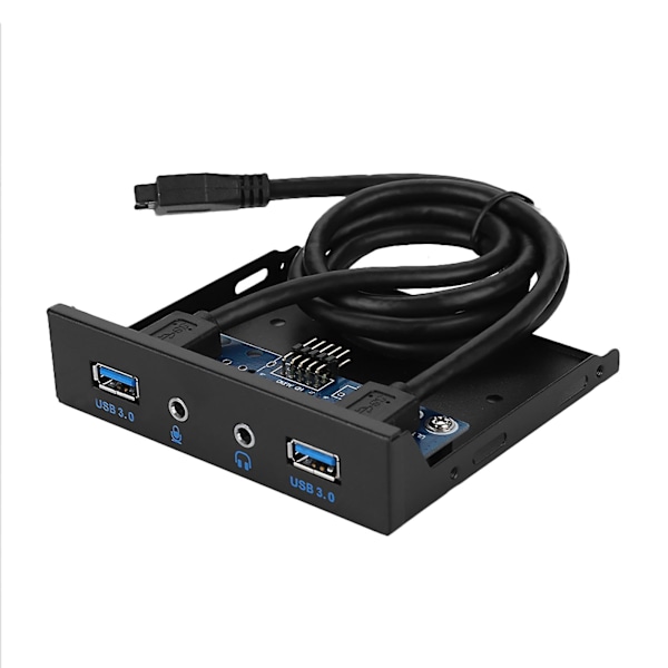 USB3.0 ääni etupaneeli 3.5 kaksois USB3.0:lla, mikrofonilla, HD-ääniliittimellä, 24+28AWG-kaapeleilla, 60 cm:n pituus