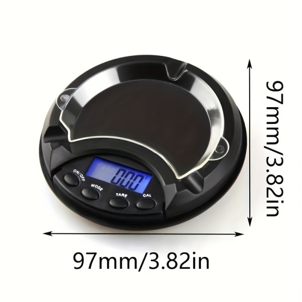 1 stk, digital vægt, bærbar elektronisk vægt, 100-500g-0,01g mini smykkevægt 100g/0.01g