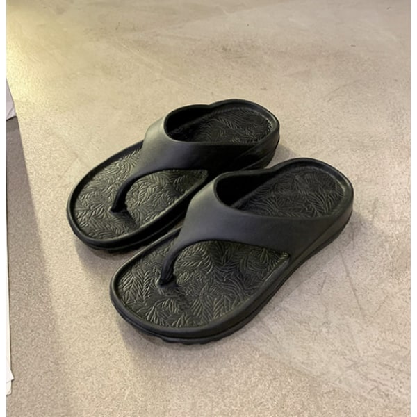 Nye sommer strand skridsikre flip-flop sandaler EVA tyk bund hurtigtørrende flip-flops ensfarvet fritid udendørs slippers clip tå slippers