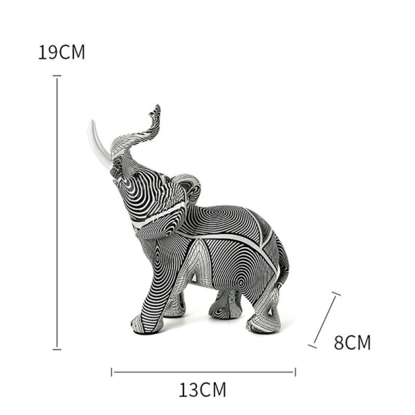 Resin Doodle Elephant Sculpture Desktop Ornamenter