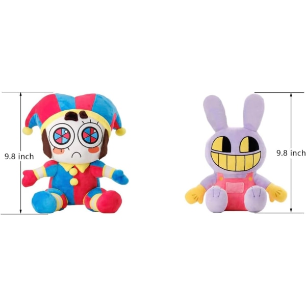 2st The Amazing Digital Circus Plysch Doll, Pomni och Jax gosedjur för barn och fans