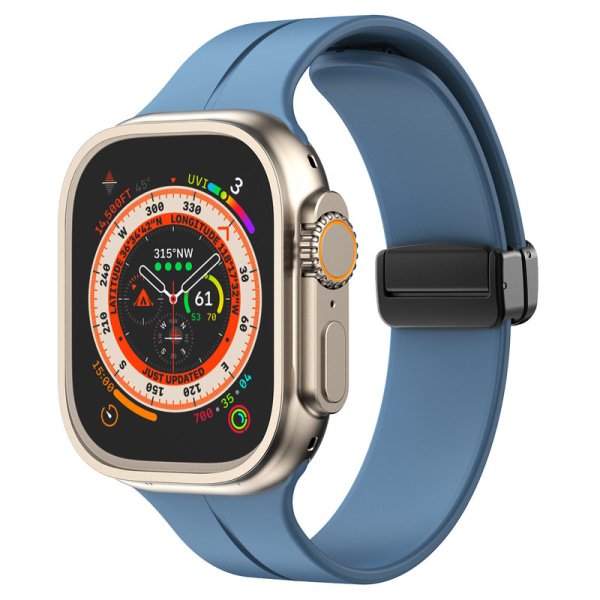 Silikon Armband Magnetisk rem med Apple Watch-remmar för Apple Watch Uitra