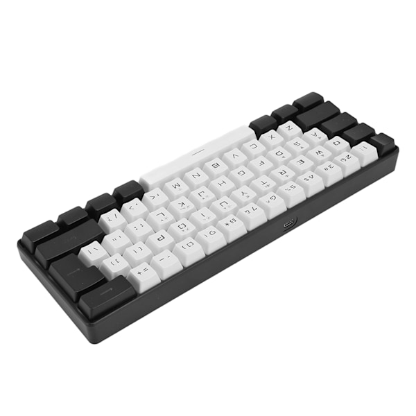 G61 Mini RGB-tastatur LED-baggrundsbelysning 61 taster Ergonomisk mekanisk følelse Kablet gaming-tastatur til kontorforretning Hvid