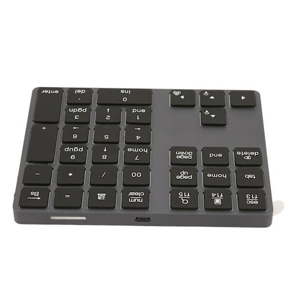 Trådløs Nummerblok Mini Ultra Tynd Aluminiumlegering 7 Farver Baggrundsbelyst 34 Tasters Numerisk Tastatur til Windows til OS