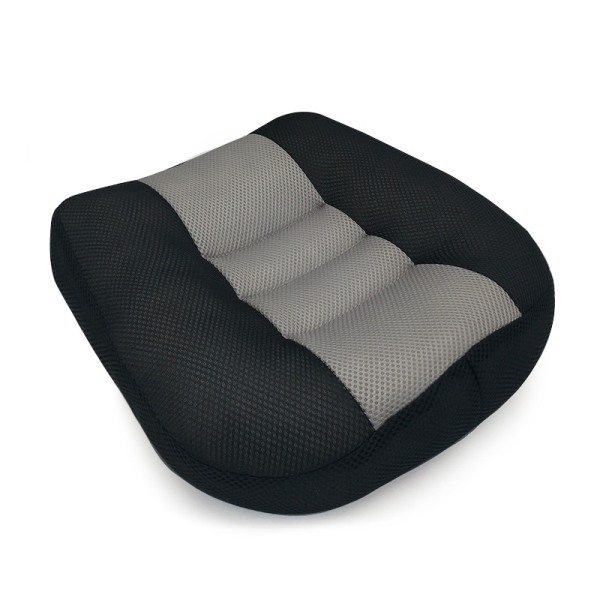Forpackning med 1 bilbälteskudde, højdekudde for bilstol for avlastning og komfort med andningsbart nät, øger synfältet med 40*40*12 cm (svart/grå)