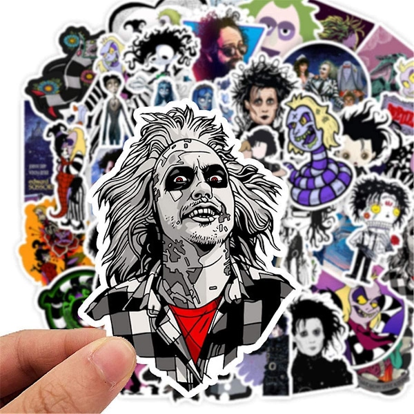 Decal-tarrat 50 kpl Tim Burton -elokuva Läppäritarra Vedenpitävä vinyylitarra Auton tarra Moottoripyörä Pyörä Matkatavarat Tarra Graffiti-laastarit Skeittilauta