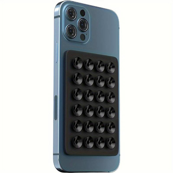 Two Pieces 24 Mini Suction Cups, Universal Non-Slip Grip, Waterproof, Multifunctional Mobile Phone Accessories, Suitable for Various Models black