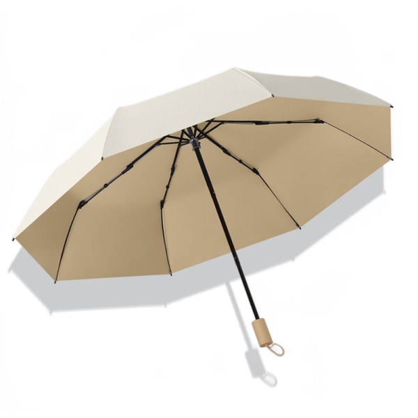 Soligt och regnigt hopfällbart parasoll med dubbla ändamål