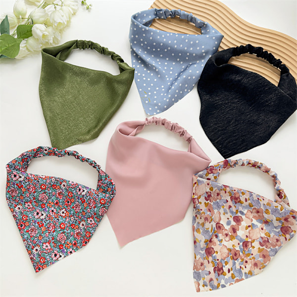 6-pack Hårscarf Pannband för Kvinnor - Elastisk Hårscarf Stor{HH}
