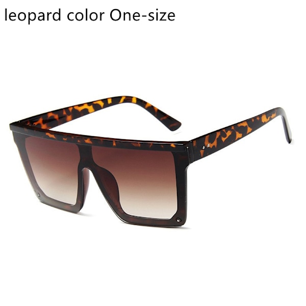 Nya stil dam solglasögon fyrkantiga överdimensionerade lyx leopard color