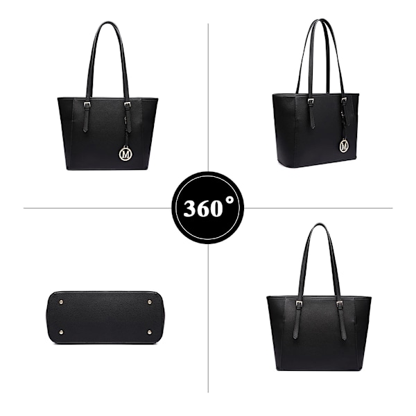 Shopper dame stor veske dame shopper skulderveske for kvinner stor håndveske dameveske med justerbar skulderstropp