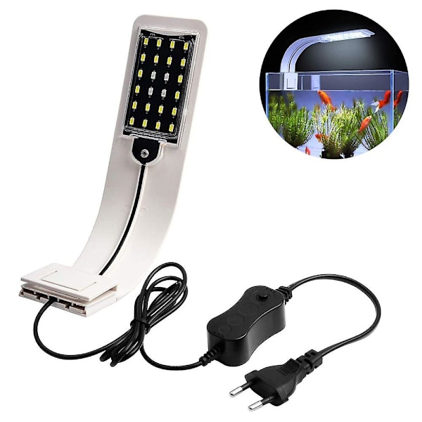 Aquarium Light Clip,ultra-slim Aquarium Light With White And Blue Light,24 Led Aquarium Light