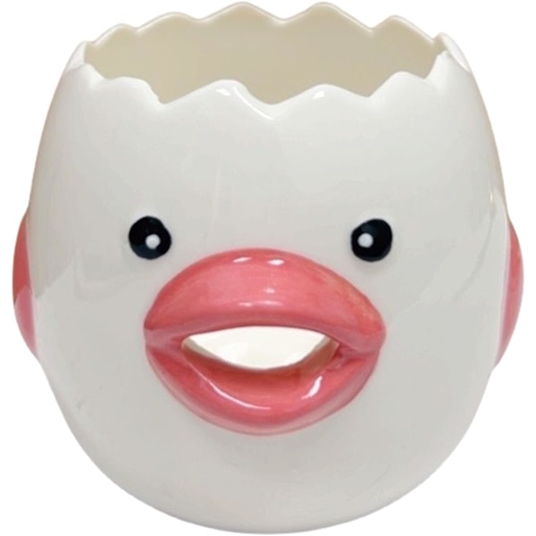 Søt eggeskiller, keramikkspyd kylling eggeplomme hvit skiller, praktisk husholdning liten eggfilter splitter, kjøkkenutstyr baking(gul)