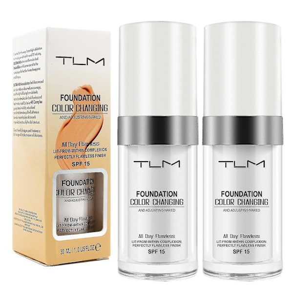 st Tlm Fargeendrende Foundation for Aldrende Hud, Flytende Makeupbase Naken Ansiktsdekning Concealerkrem