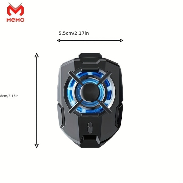 MEMO DLA7 Mobiltelefonkøler til mobiltelefon Køleventilator Radiator til PUBG Game Cool Heat Sink
