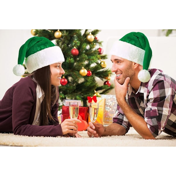 Grön Jultomte Vuxen Jultomte Deluxe Jultomtedräkt Pl