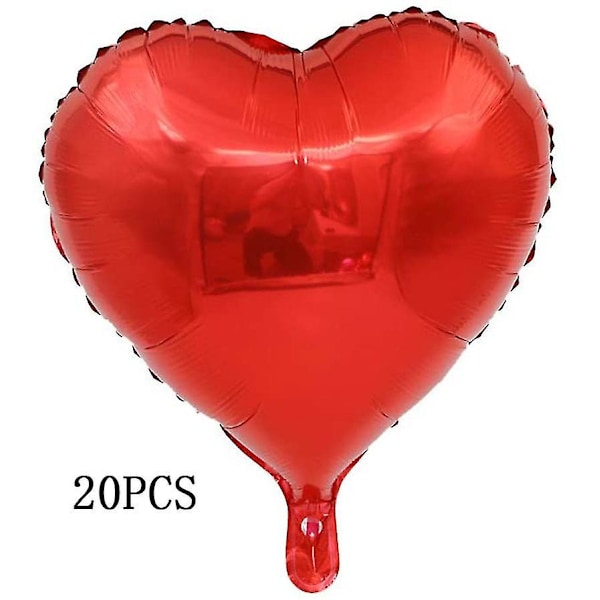 Hjertefolie ballon rød 20 stk hjerte helium balloner hjerte balloner helium ballon folie