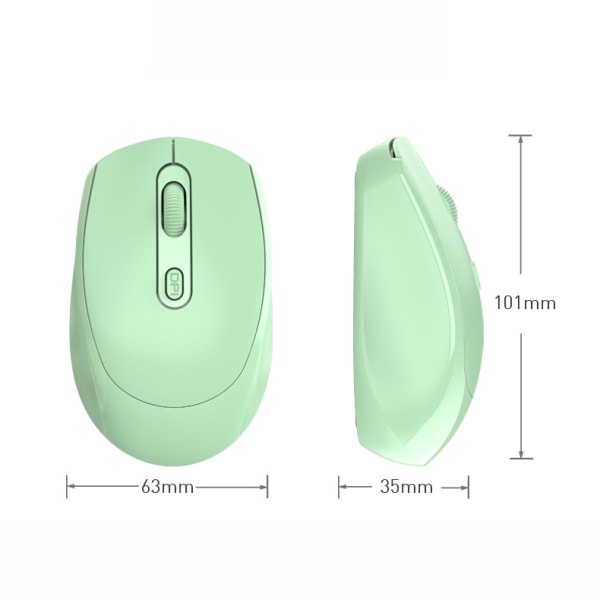 Trådløs mus - Genopladelig Dual Mode Bluetooth 5.1+2.4G PC Notebook Mouse Svart