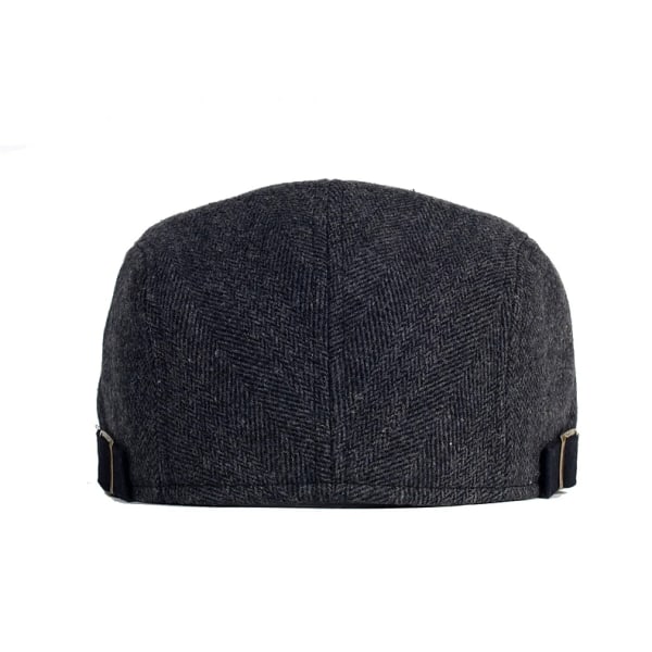 Herringbone casual raidallinen baskeri, cap Säädettävä grey