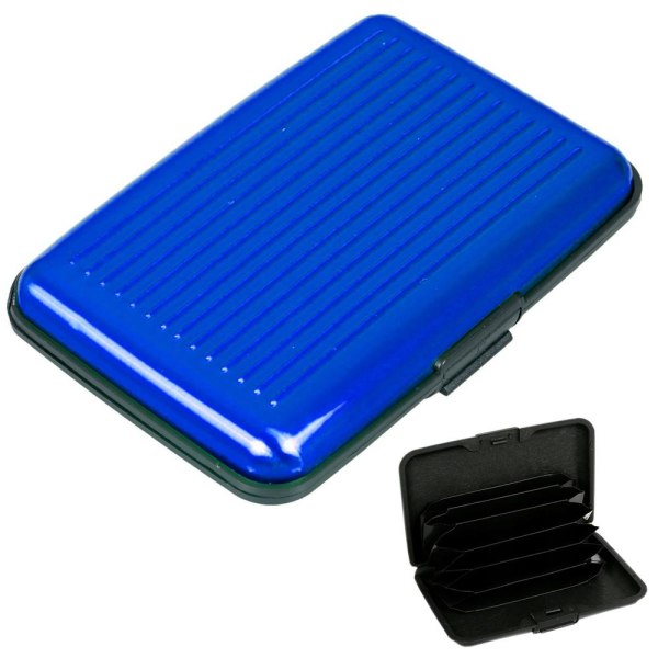 Kortholder i aluminium - RFID-sikker blue 55