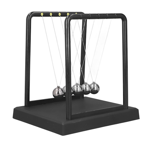 Newtons Cradle Balance Balls Stress Relief Physics Learning Swing Balance Ball Decoration Black 6.61 X 5.67 X 7.2in