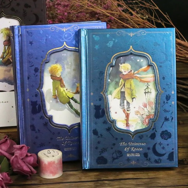 Den lille prinsen målarbok illustrerad dagbok DIY handbok anteckningsbok C