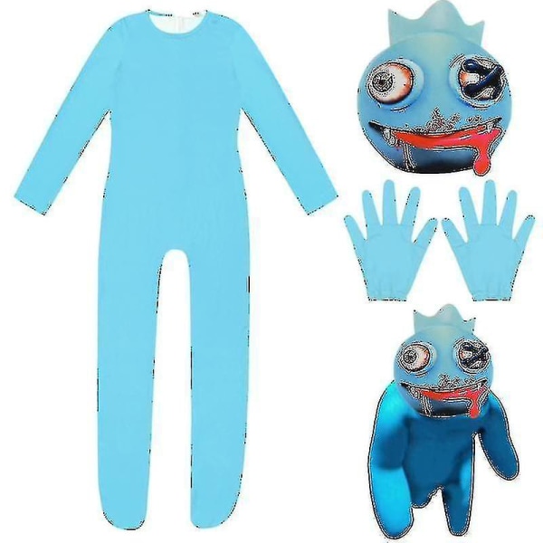 Rainbow Friends Kostume Børn Drenge Monster Wiki Cosplay Horror Spil Roblox Halloween Jumpsuit Karneval Fødselsdagsfest Kostume