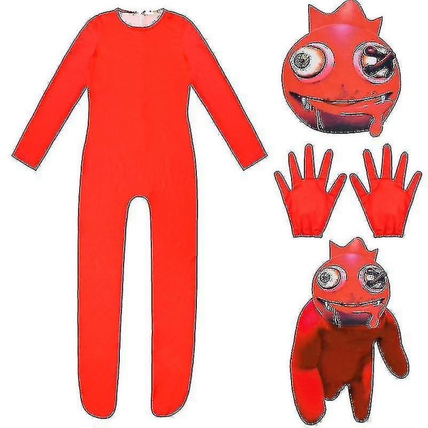 Rainbow Friends Kostume Børn Drenge Monster Wiki Cosplay Horror Spil Roblox Halloween Jumpsuit Karneval Fødselsdagsfest Kostume