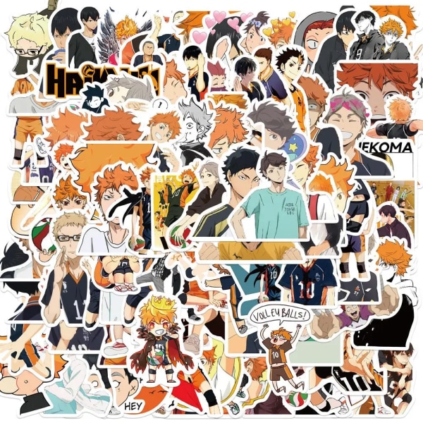 10/52/102 kpl Haikyuu!! Graffiti-tarroja Lentopallo Japanilainen Anime Matkalaukulle Läppärille Matkatavaroille Moottoripyörälle Puhelimelle Rullalaudalle Autolle 52pcs-Random