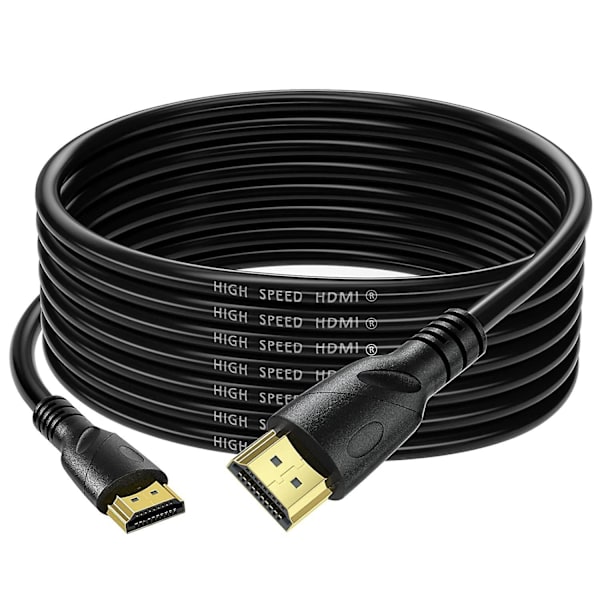 4K HD-kabel (HD 2.0, 18 Gbps) Ultra High Speed guldpläterade kontakter, Ethernet Audio Return, Video 4K, Full HD 1080p 3D kompatibel med Xbox Playstati