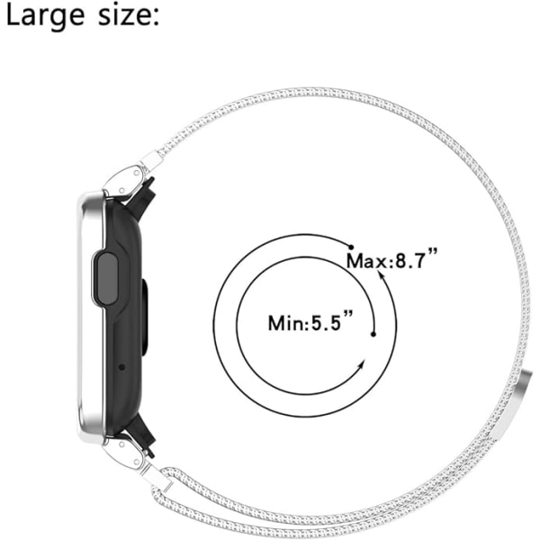 Magnetisk Metal Milanese Kompatibel Xiaomi/Redmi Watch, Magnetiske Rustfrit Stål Mesh Remme til Xiaomi/Redmi Watch