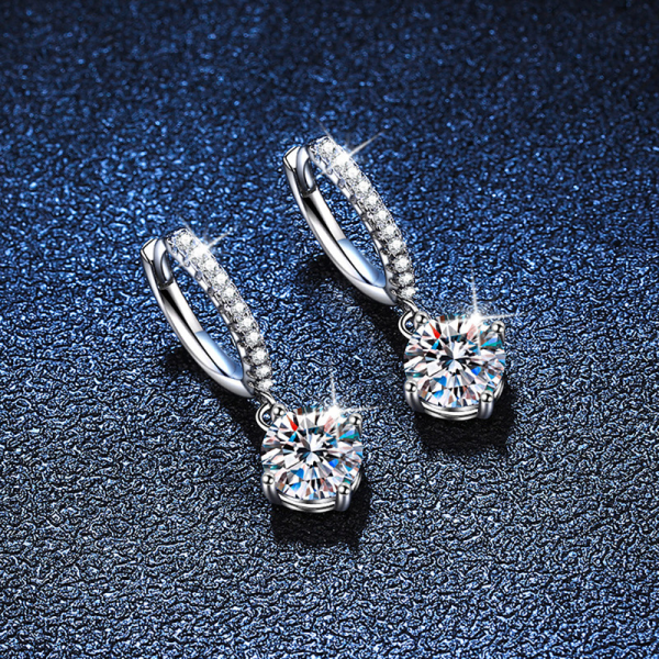 S925 Sterling Silver örhängen för kvinnor med färgglada Lab Skapade ädelstenar Stud örhängen Safiörhängen