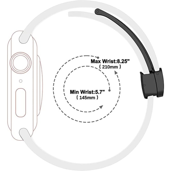 Klockarmbånd Silikon (Digitalklocka osv.) - Flere størrelser 22 mm