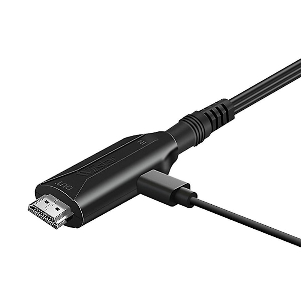 WIISTAR til PS2 til HDMI-kompatibel lyd-video-konverteradapter understøtter PS 1/2 til HDTV PC Full HD-kabeladapter