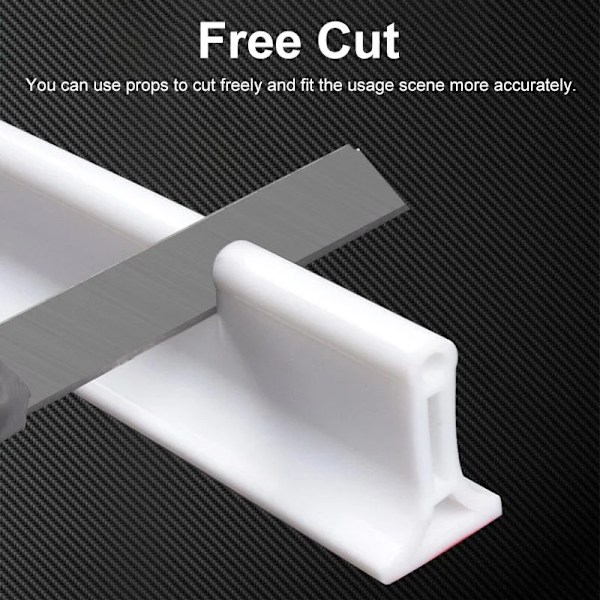 Enkel installation - Silikon Duschbarriär Vattenstoppare Retentionslist Våt och Torr Separation Blocker grå-YL- grey 100CM