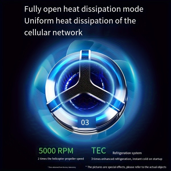 S9 Ny opgraderet TEC Chip-køleteknologi, Mobiltelefonkøler Stærk magnetisk køler black