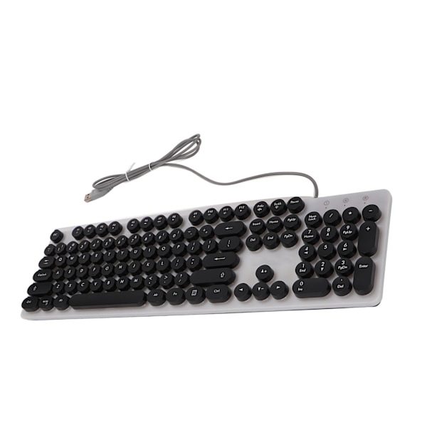 Mekanisk Gaming Tastatur RBG Baggrundsbelyst USB 104 Taster Kablet Retro Punk Computer Tastatur til Bærbar Sort