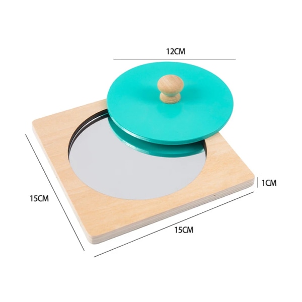 Montessori Speilpuslespill Busy Board Tretleker i Tre for Barn Tidlig Pedagogisk Sensorisk Leker for Småbarn Førskoleundervisning Hjelpemidler Gaver Red with box