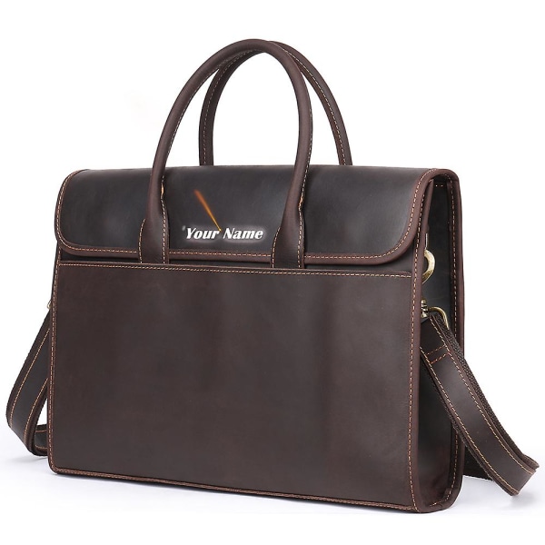 Men's Leather Bag Genuine Leather Handbags Casual Business  Laptop Briefcase 13.3 Inch Laptop Computer Bags Male Work Tote