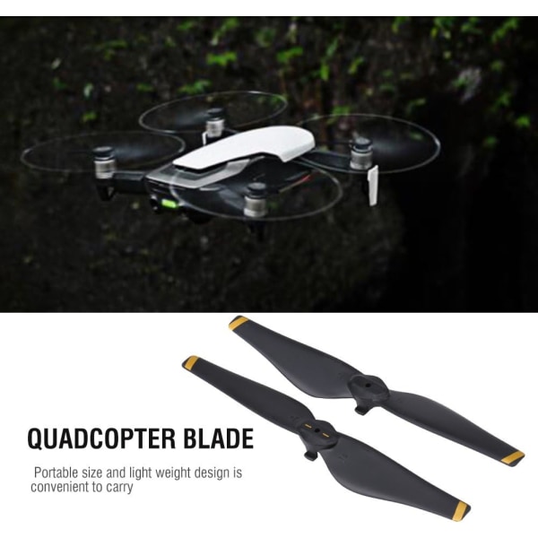 2 par Mavic Air propellblad, propellblad, drone-quadcopter-tilbehør til Mavic Air (gullstripe)