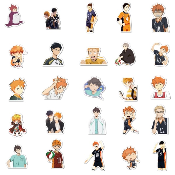 10/52/102 kpl Haikyuu!! Graffiti-tarroja Lentopallo Japanilainen Anime Matkalaukulle Läppärille Matkatavaroille Moottoripyörälle Puhelimelle Rullalaudalle Autolle 52pcs-Random