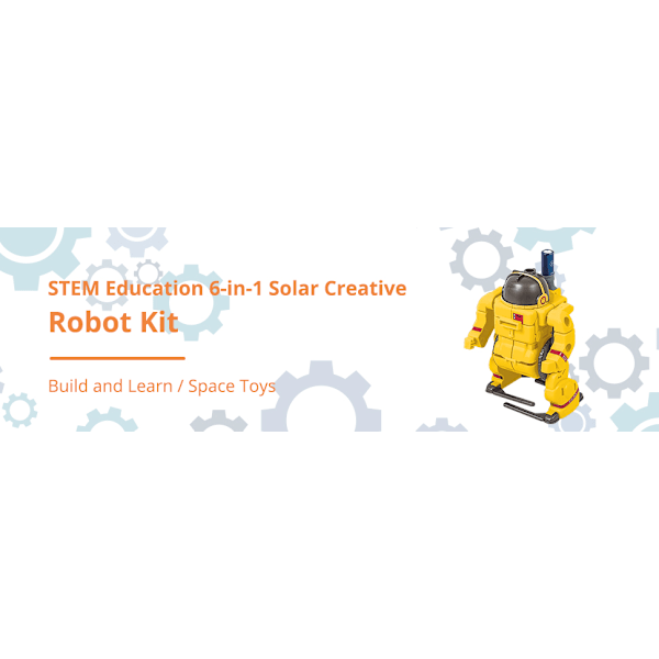 Solar Robot Sæt 6-i-1, STEM Byggelegetøj til Børn 8-12 År, Rumprojekt Gave【mo】