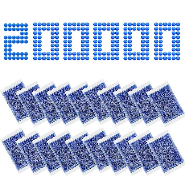 TS-Gelkulor Blaster Ammo Splat Gun Refill (7-8 mm, 20-pack, 8000 stycken per förpackning) kompatibel med Splatter Gall Gun -z