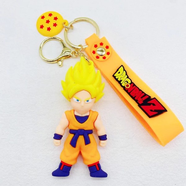 Dragon Ball Z -avaimenperä, muotiasusteet, Son Goku, Vegeta, Piccolo, toimintahahmot, 8 cm PVC-avaimenperä miehille ja naisille, laukkuun ripustettava lahja A