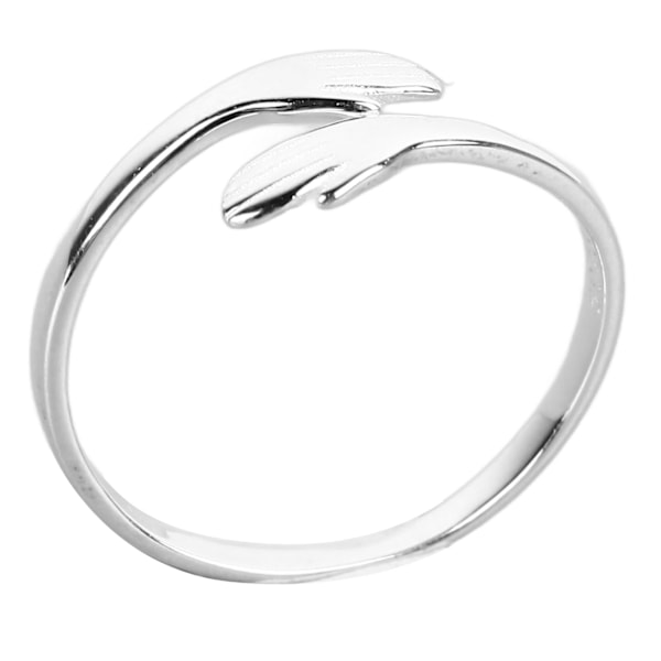 S925 Sterling Silver Hug Ring Händer Omfamnar Öppen Justerbar Kramande Ring Parälskare Smycken