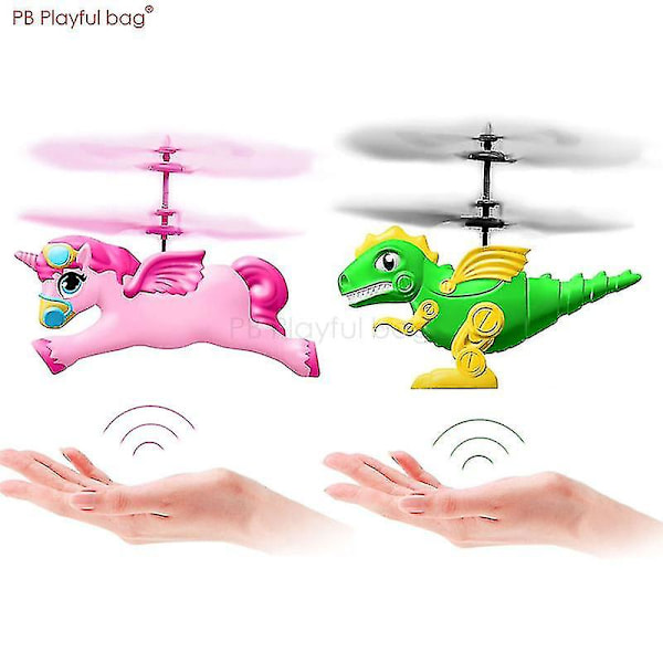 Ny Flygande Enhörning Sensorisk Flygfarkost Led Rc Enhörning Drönare Barn Suspenderade Leksaker Usb Laddning Gest Sensor Barn Presenter Ac59