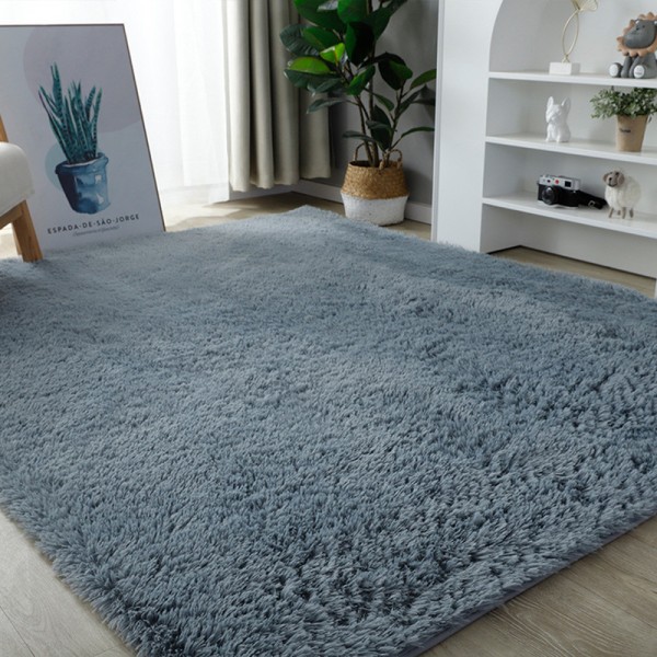 Matta med hög lugg Grå Stor Fluffig Mjuk, för vardagsrum Deco Sovrum Grå 120*200cm