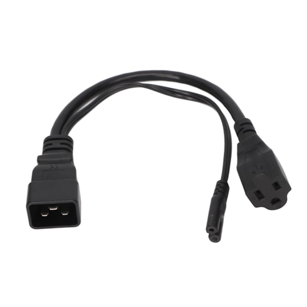 IEC320 C20 til IEC320 C7 5 15R Universal Standard Y Splitter Adapter Kabel til PC HDTV Monitor 1.0ft