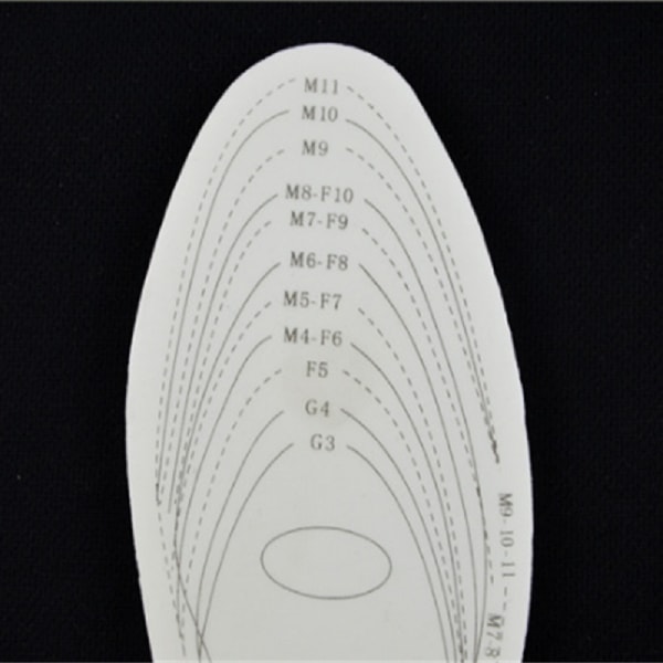 Iläggssulor stötdämpande skoinlägg (35-44) Vit 30 cm Vit Hvid 30 cm