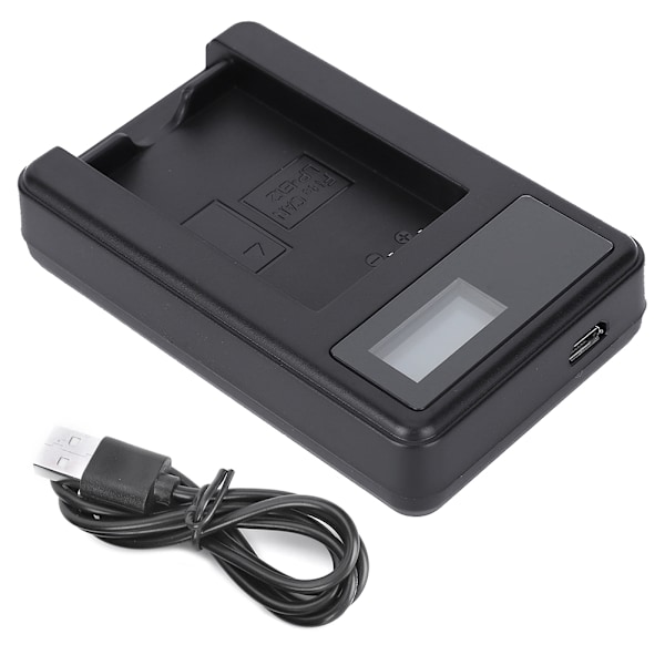 SEIVI LP E12 Kamera Batteri LCD Opladningsskærm USB Intelligent Bordlader til Canon EOS 100D EOS M EOS M2 EOS M10 Enkelt Slot[GKS]